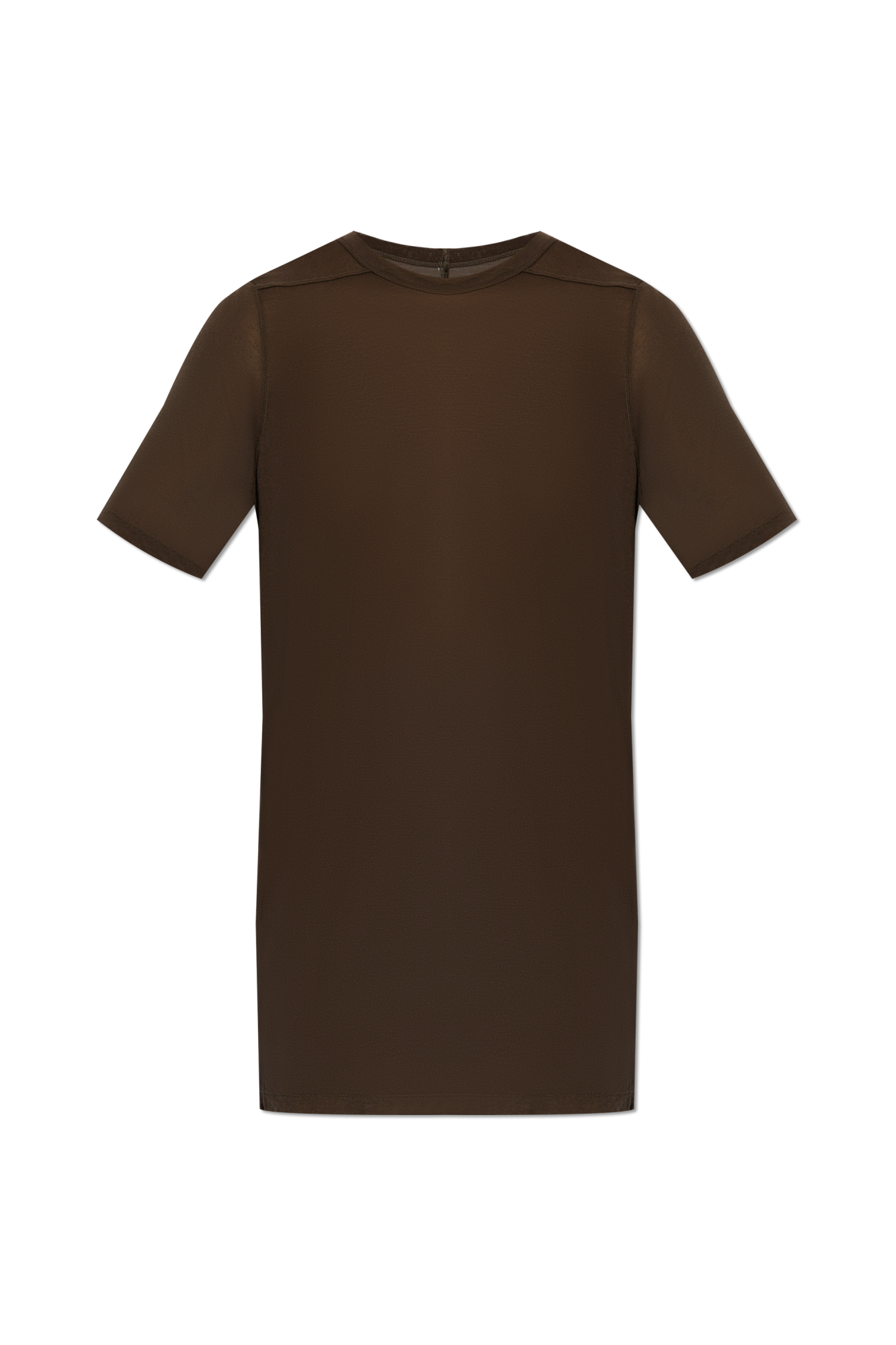 Brązowy T-shirt `Level T` Rick Owens - Vitkac Polska